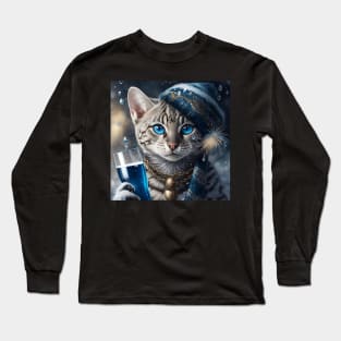 Bengal Cat Winter Wonderland Long Sleeve T-Shirt